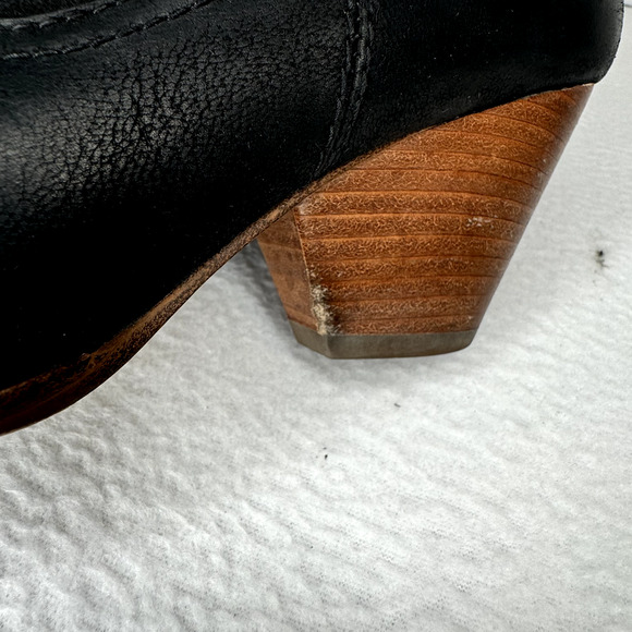 Frye Reina Black Leather Pointed Toe Side Zip Western Ankle Bootie Wmns Sz 6.5 M - Picture 15 of 16